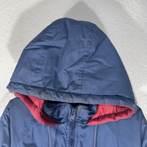 VTG 90s Fans Gear Denver Nuggets Blue Hooded Full Zip Puffer Jacket XL - Picture 6 of 10